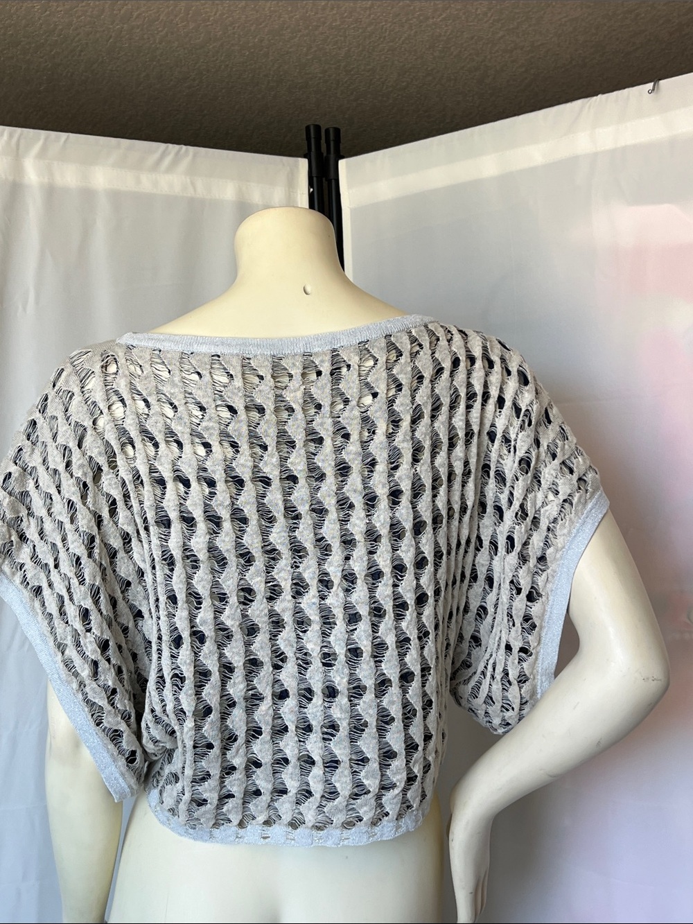 Stefanel Cropped Knit Top View 5